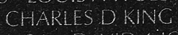 Chief Master Sergeant Charles Douglas King's name inscribed on The Wall.